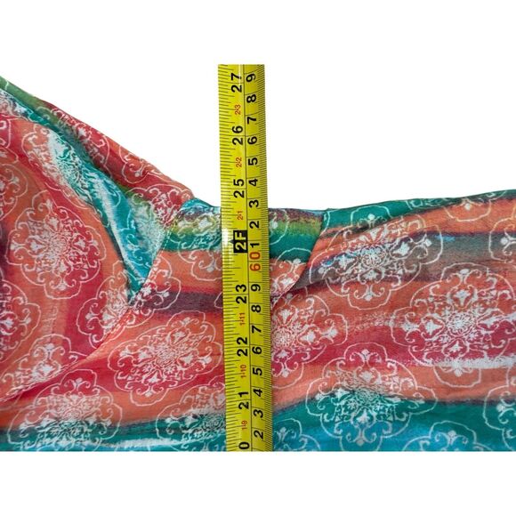 NWT Ruby Road Woman Colorful Pintuck Button Front Summer Blouse Size 1x $64 - Picture 15 of 16